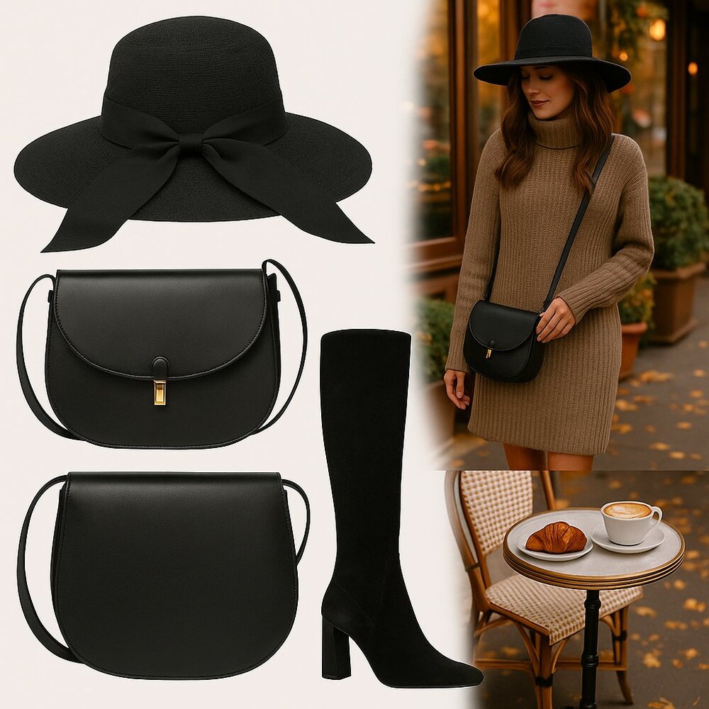 San Diego Hat Co. | NEW Four Buttons Black Straw Wide Brim Hat - Picture 2 of 14